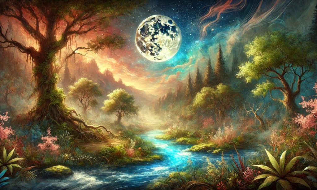 Schamanische reise in die mittlere Welt