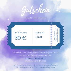 Geschenkgutschein im Wert von 30 €