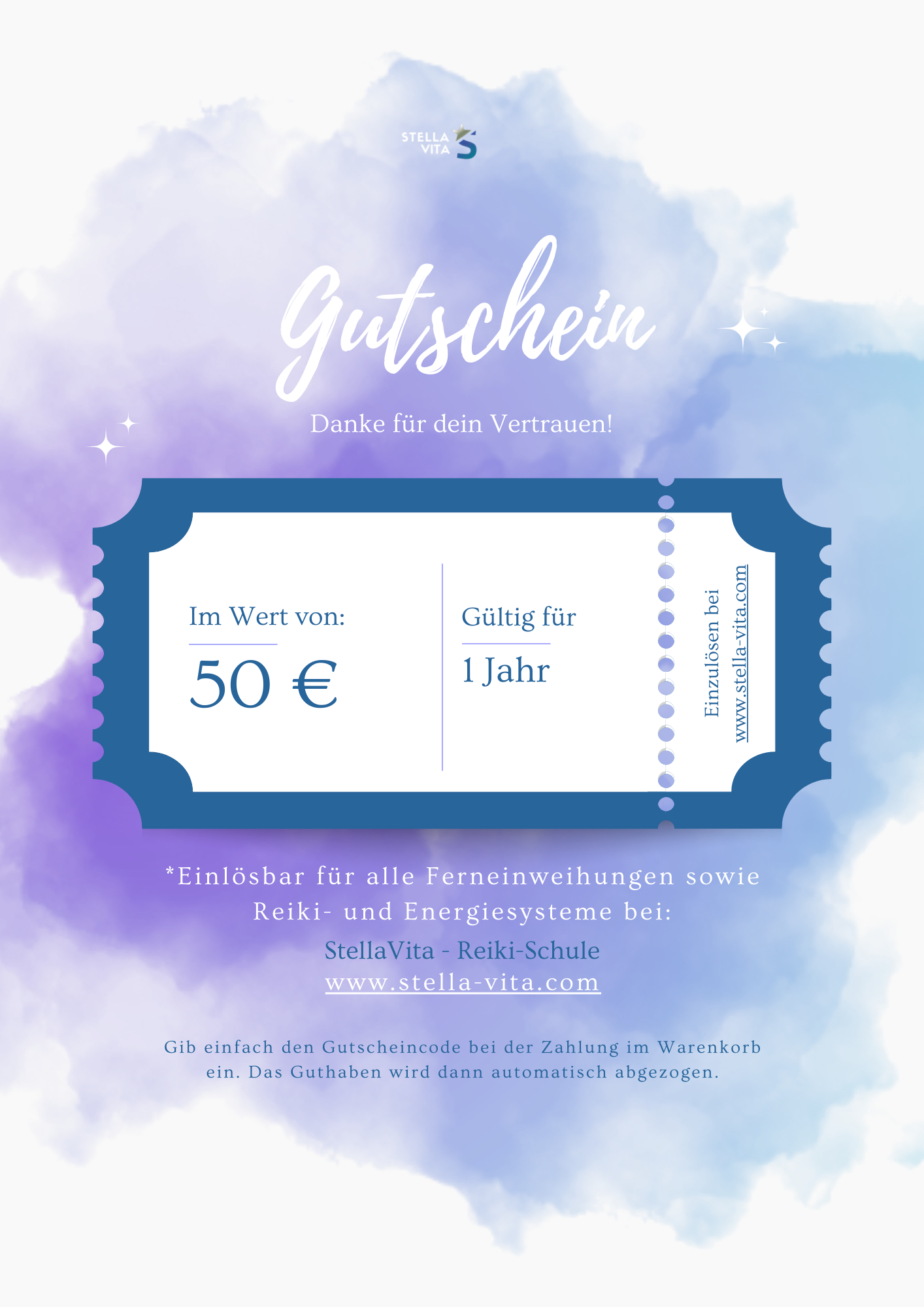 Geschenkgutschein im Wert von 50 €
