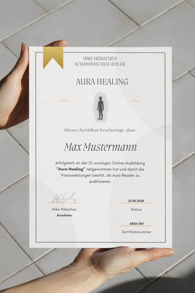 Aura Healing zertifizierte Ausildung